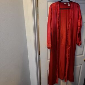 Elegant Red Women's Robe Size L